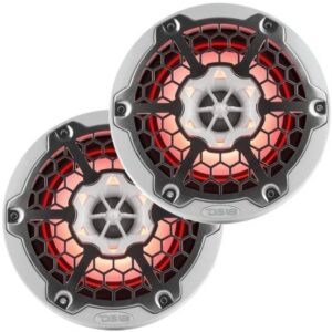 Ds18 New Edition Hydro 6.5" 2-Way Marine Speakers W/Rgb Led Lighting 300w - White