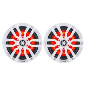 Ds18 Hydro 8" 2-Way Marine Speakers W/Rgb Led Lights 375w - White
