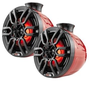 Ds18 Hydro 8" Compact Wakeboard Pod Tower W/Rgb Light - 375w - Red