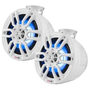 Ds18 Hydro 8" Compact Wakeboard Pod Tower W/Rgb Light - 375w - White