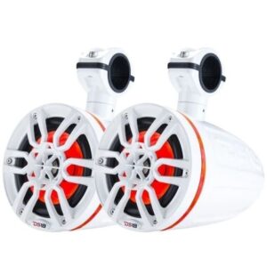 Ds18 X Series Hydro 6.5" Wakeboard Pod Tower Speaker W/Rgb Led Light - 300w - White