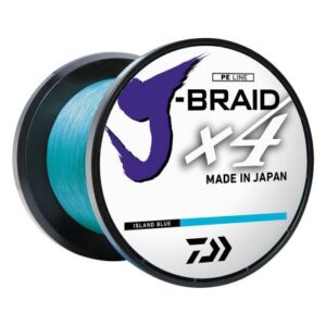 Daiwa J-Braid X4 Braided Line - 15 Lbs - 300 Yds - Island Blue
