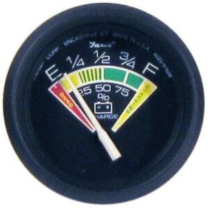 Faria Euro Black 2" Battery Condition Indicator (E To F)