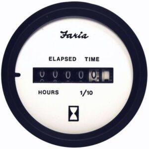 Faria Euro White 2" Hourmeter (Digital)