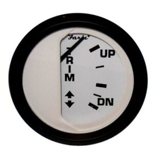 Faria Euro White 2" Trim Gauge F/ Mercury / Mariner /Mercruiser/Volvo Dp/ Yamaha '01 And Newer