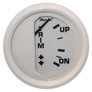 Faria Dress White 2" Trim Gauge (Mercury / Mariner / Mercruiser / Volvo Dp / Yamaha '01 And Newer)