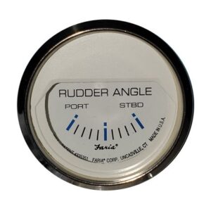Faria Chesapeake White Ss 2" Rudder Angle Indicator Gauge
