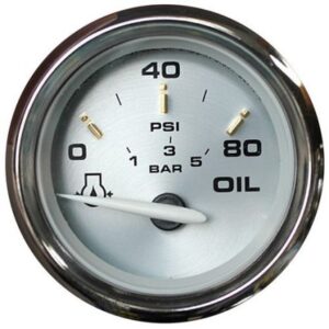 Faria Kronos 2" Oil Pressure Gauge - 80 Psi