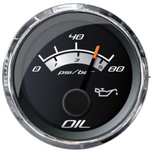 Faria Platinum 2" Oil Pressure Gauge - 80 Psi