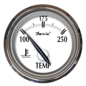 Faria Newport Ss 2" Water Temperature Gauge - 100 Degree To 250 Degree F