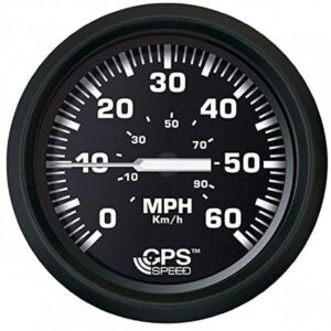 Faria Euro Black 4" Speedometer 60mph (Gps)