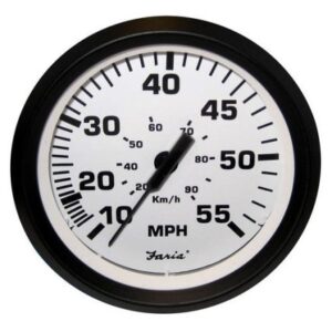 Faria Euro White 4" Speedometer - 55mph (Pitot)