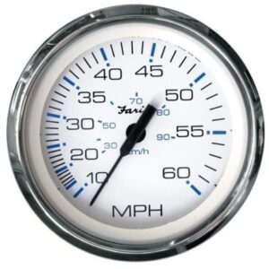 Faria Chesapeake White Ss 4" Speedometer - 60mph (Pitot)