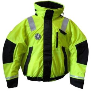 First Watch Ab-1100 Flotation Bomber Jacket - Hi-Vis Yellow/Black - Small