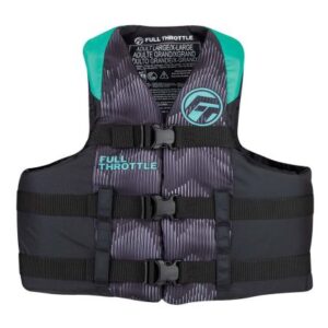 Full Throttle Adult Nylon Life Jacket - L/Xl - Aqua/Black