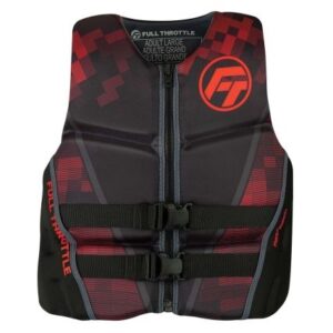 Full Throttle Men'S Rapid-Dry Flex-Back Life Jacket - 2xl - Black/Red