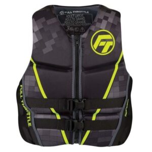 Full Throttle Men'S Rapid-Dry Flex-Back Life Jacket - M - Black/Green