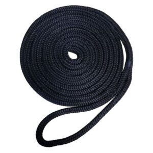Robline Premium Nylon Double Braid Dock Line - 3/8" X 15' - Black