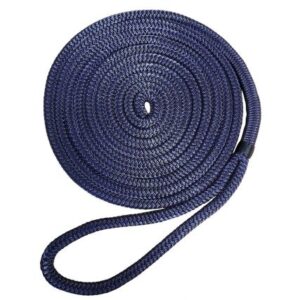 Robline 3/8" X 25' Premium Nylon Double Braid Navy Blue Dock Line