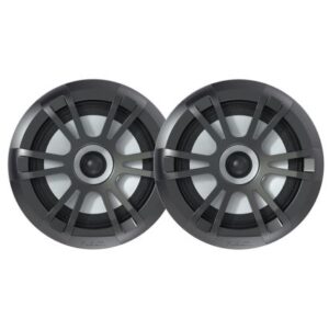 Fusion El-Fl651spg El Series Full Range Shallow Mount Marine Grey Speakers - 6.5" W/ Led Lights