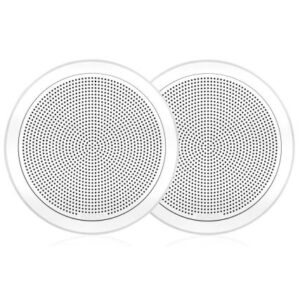Fusion Fm-F77rw Fm Series 7.7" Flush Mount Round Marine Speakers - White Grill - 200w