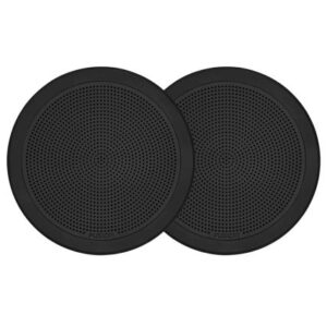 Fusion Fm-F77rb Fm Series 7.7" Flush Mount Round Marine Speakers - Black Grill - 200w