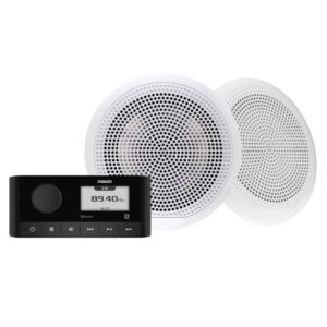 Fusion Ms-Ra60 & 6.5" El Classic Speaker Kit - White Speakers