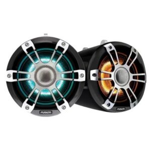 Fusion Sg-Flt772spc 7.7" Wake Tower Speakers W/Crgbw Led Lighting - Sports Chrome