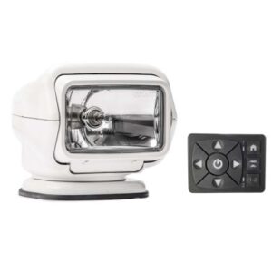Golight Stryker St Series Permanent Mount White 12v Halogen W/Hard Wired Dash Mount Remote