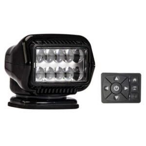 Golight Stryker St Series Permanent Mount Black 12v Led W/Hard Wired Dash Mount Remote