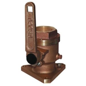 Groco 1-1/4" Bronze Flanged Full Flow Seacock