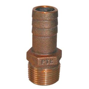 Groco 1/2" Npt X 1/2" Or" Id Bronze Pipe To Hose Straight Fitting