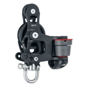 Harken 45mm Single Aluminum Element Fiddle Block W/Swivel & 150 Cam Cleat