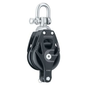 Harken 60mm Double Aluminum Element Block W/Swivel & Becket