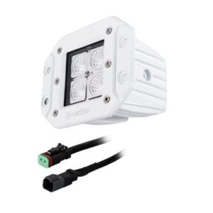 Heise 4 Led Marine Cube Light - Flush Mount - 3"