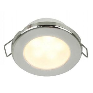 Hella Marine Euroled 75 3" Round Spring Mount Down Light - Warm White Led - Stainless Steel Rim - 12v