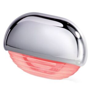 Hella Marine Easy Fit Step Lamp - Red W/Chrome Cap