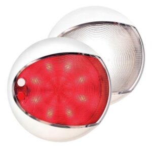 Hella Marine Euroled 130 Surface Mount Touch Lamp - Red/White Led - White Housing