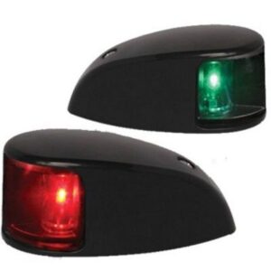 Hella Marine Naviled Deck Mount Port & Starboard Pair - 2nm - Colored Lens/Black Housing
