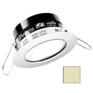 I2systems Apeiron Pro A503 - 3w Spring Mount Light - Round - Warm White - White Finish
