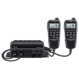 Icom M410bb 11 Black Box Vhf W/Black Command Mic & 2 Command Mic Ports