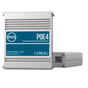 Iris Four Channel Uplink Power Over Ethernet Switch - Ieee802.3af & 3at Compliant - 9-30vdc Input - 48vdc Output