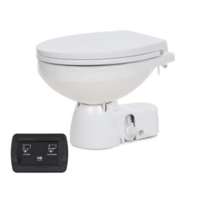 Jabsco Quiet Flush E2 Fresh Water Toilet Regular Bowl - 24v &Ndash; Soft Close Lid