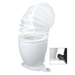 Jabsco Lite Flush Electric 12v Toilet W/Footswitch