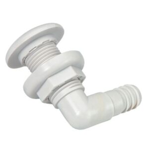 Johnson Pump Thru-Hull Connector - 3/4" - 90 Degree - White
