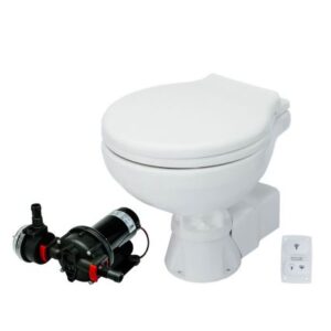 Johnson Pump Aquat Toilet Silent Electric Compact - 24v