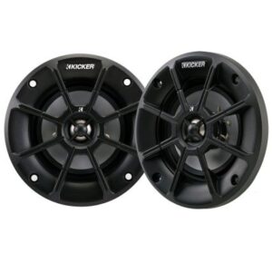 Kicker Ps4 4" Powersports Weather-Proof Coaxial Speakers - 2-Ohm, Black
