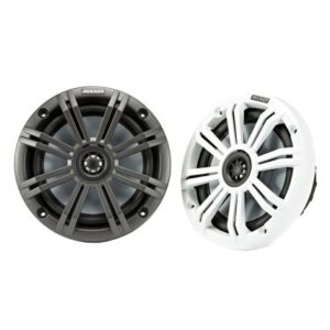 Kicker Km65 6.5" Marine Coaxial Speakers W/3/4" Tweeters - 4-Ohm, Charcoal & White