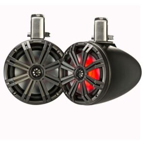Kicker Kmtc8 8" Led Coaxial Tower System - Black W/Charcoal Grille