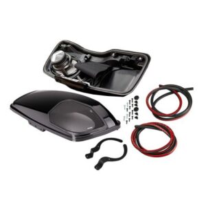 Kicker Harley Davidson Bag Lid Pair W/6x9" Speakers & Harness F/Harley Davidson 2014-Present Models - Vivid Black